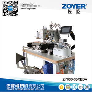 ZY600-35XBDAMesin jahit otomatis efisiensi tinggi dengan jahitan penutup yang dirancang untuk ujung bawah T-Shirt